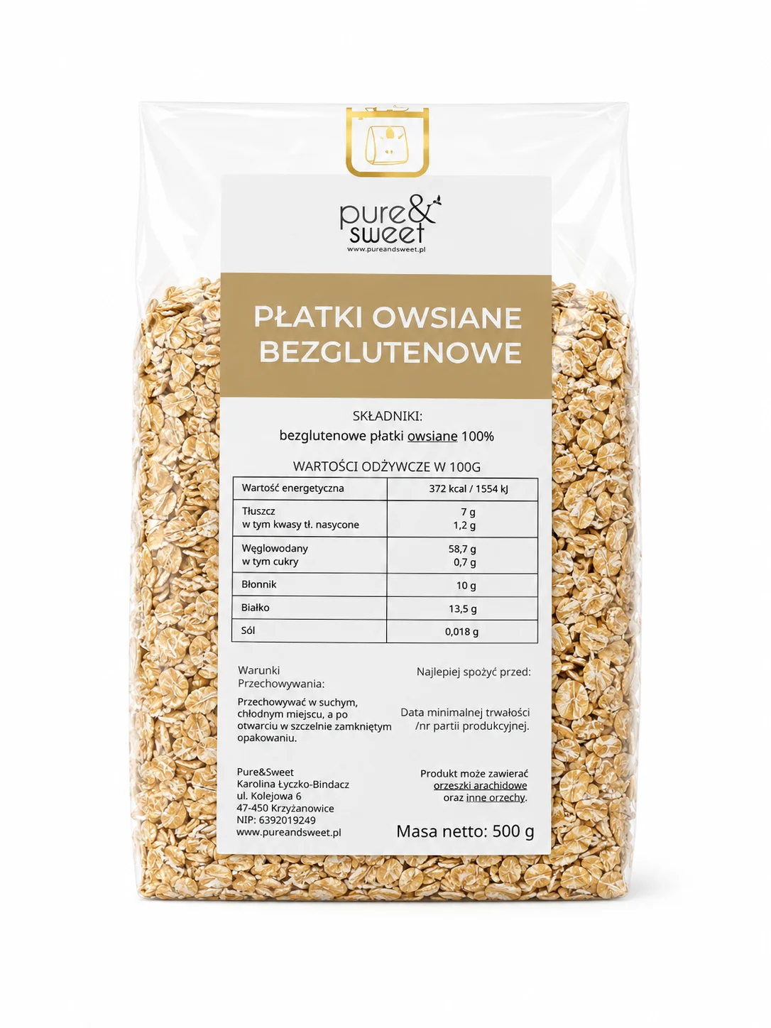 Płatki Owsiane Bezglutenowe